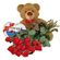 red roses with teddy and chocolates. Australia
